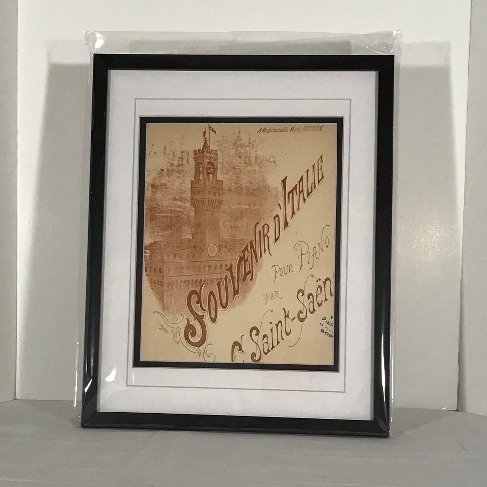 Sheet Music Custom Art-Pieces -Classical Series "Souvenir D'Italie" (red) - Picture 4 of 4